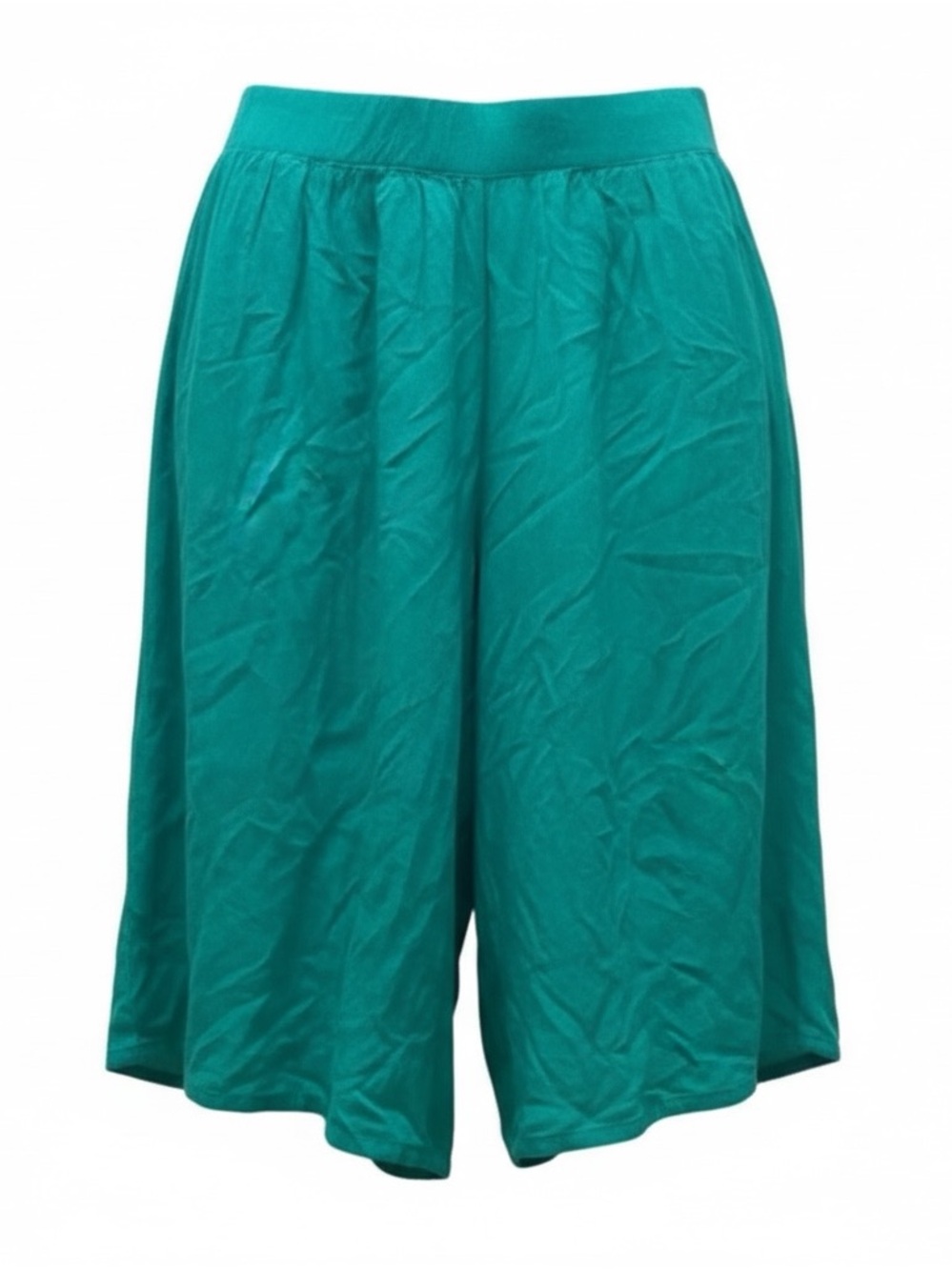Catherines Wide Leg Crinkle Pants 4X Teal